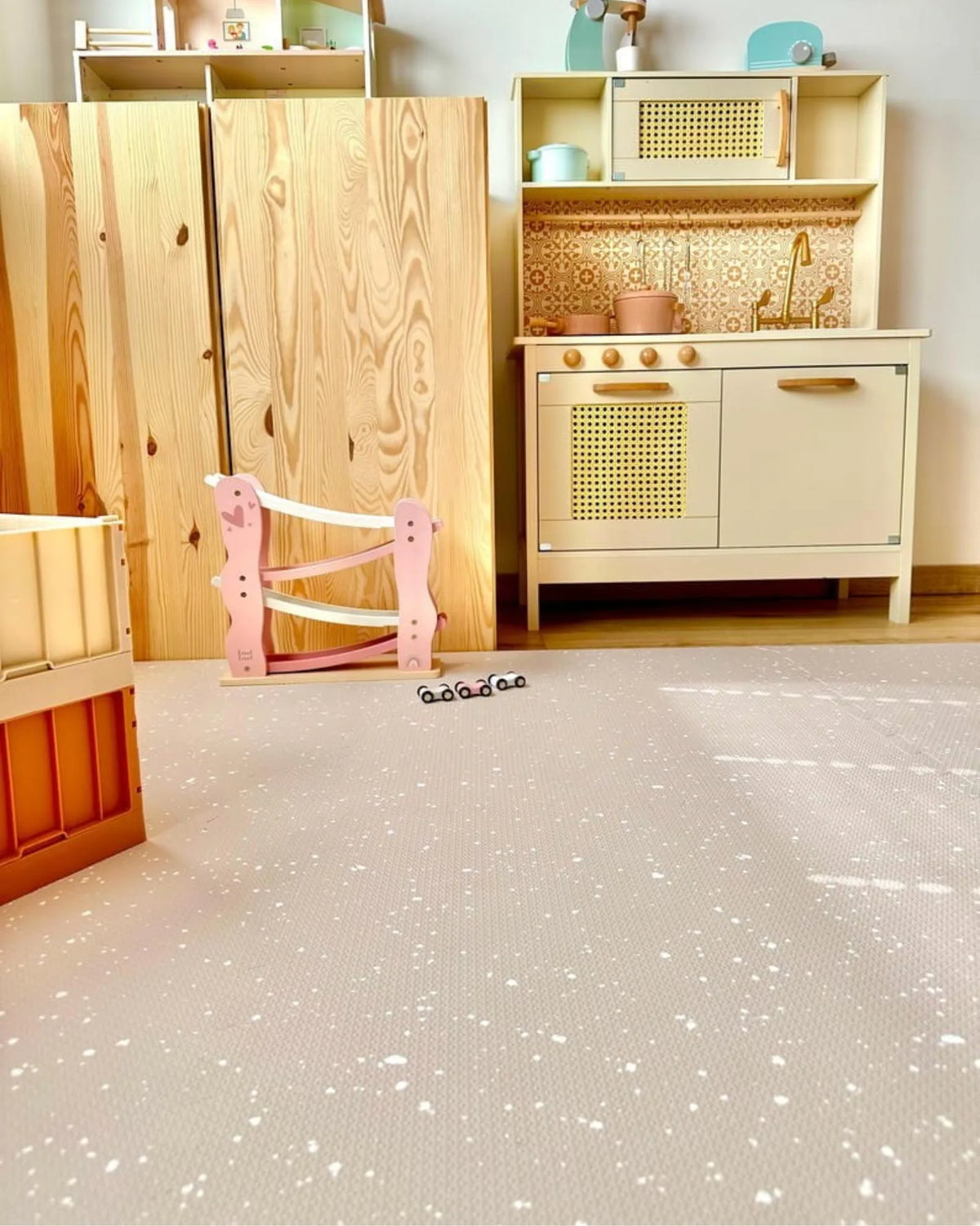 Tapis Puzzle Mousse Spots OLYA KIDS – 120×180 cm | 4 Coloris – Motricité Montessori pour enfant | Tinitto