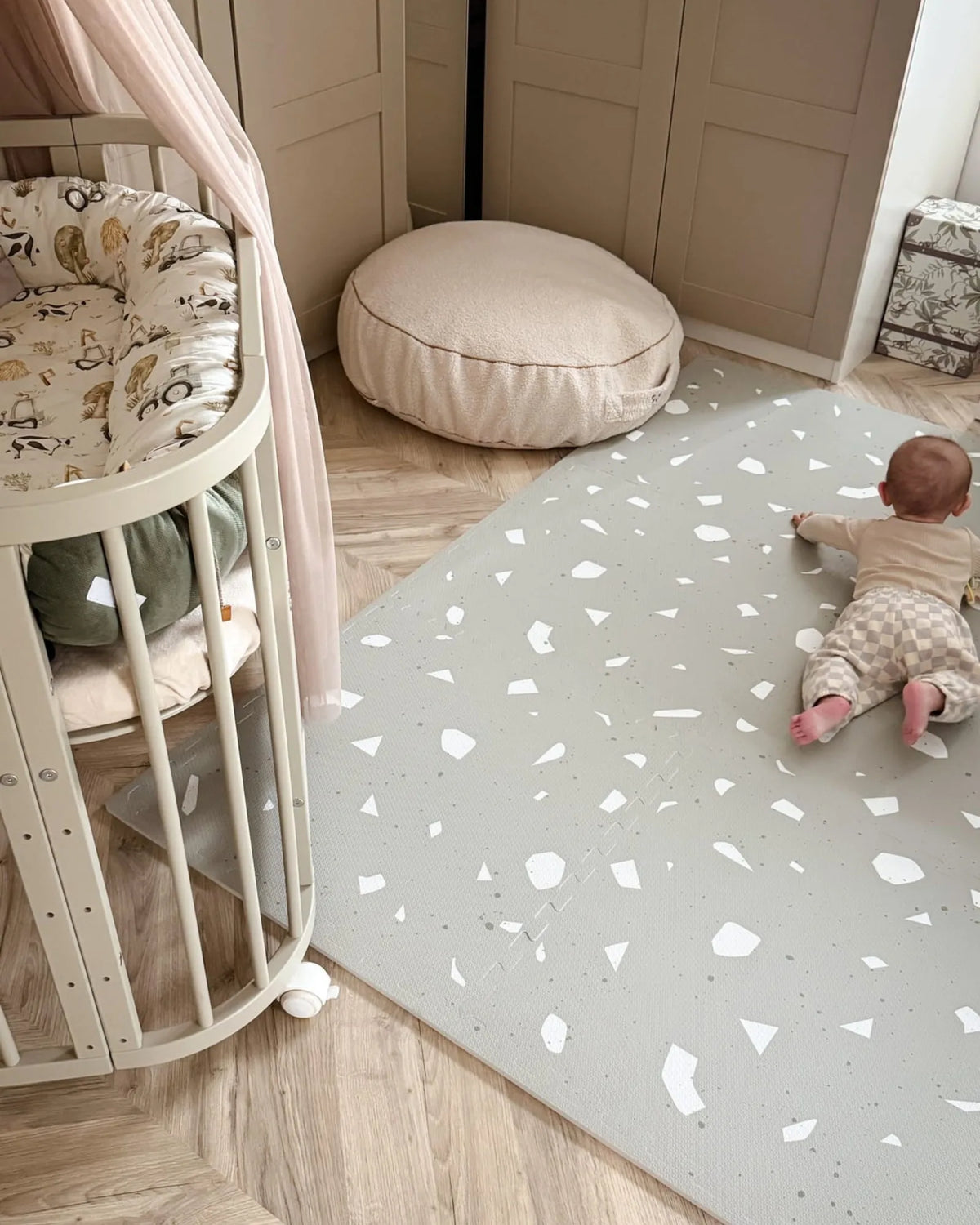 Tapis Puzzle en Mousse – Collection Terrazzo OLYA KIDS – Tapis de jeu Montessori pour enfant | Tinitto