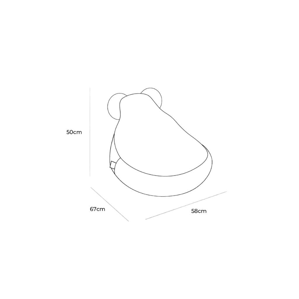 Pouf Bébé Velours Aesthetic