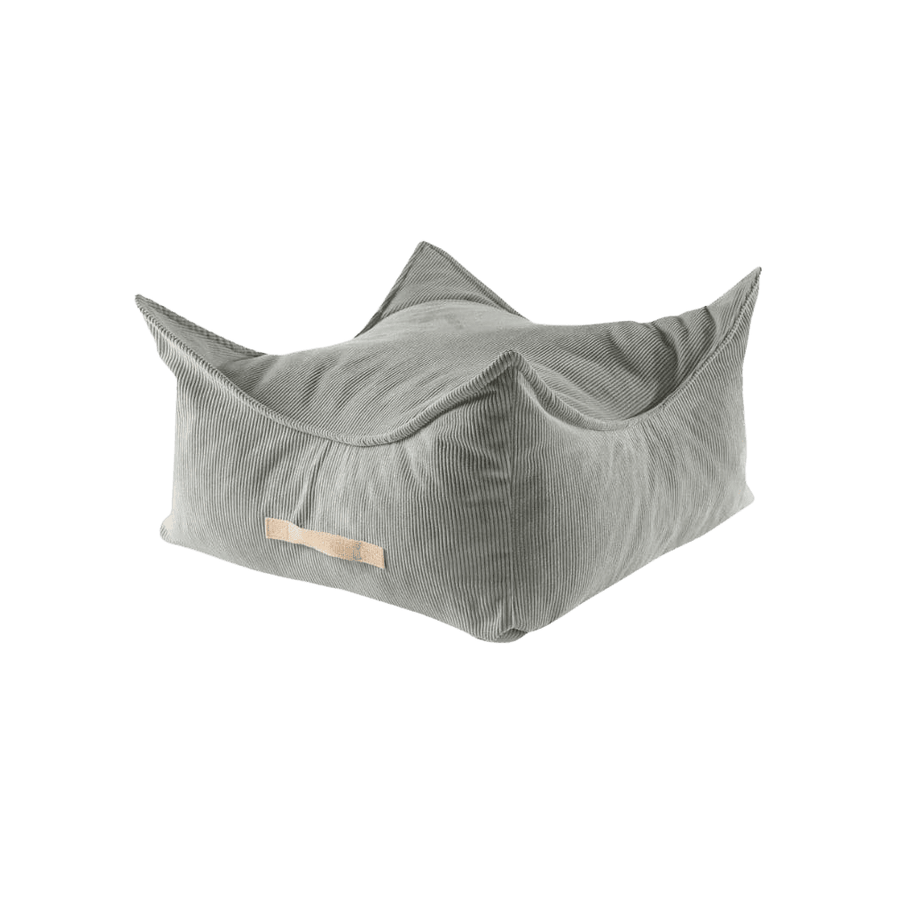 Pouf Enfant Carré en Velours Côtelé
