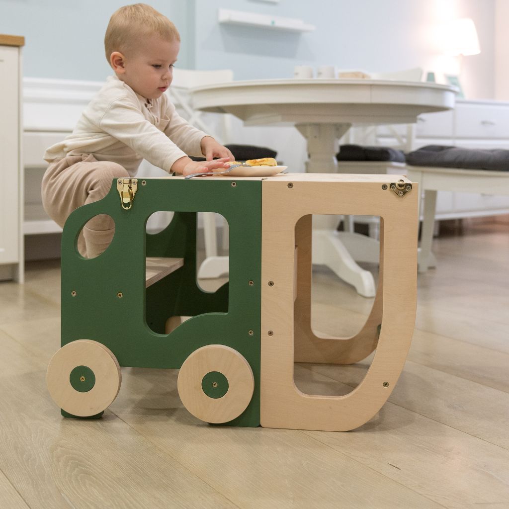 Tour d'Observation 2-en-1 Voiture – Transformable en Table d'Activité