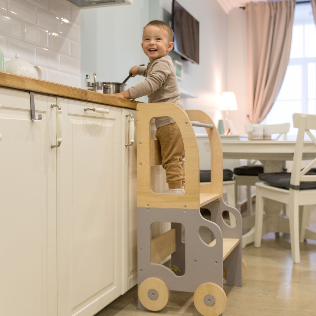 Tour d'Observation 2-en-1 Voiture – Transformable en Table d'Activité