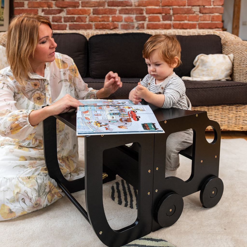 Tour d'Observation 2-en-1 Voiture – Transformable en Table d'Activité