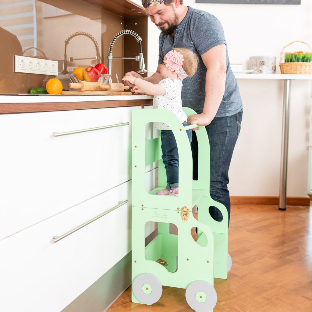 Tour d'Observation 2-en-1 Voiture – Transformable en Table d'Activité