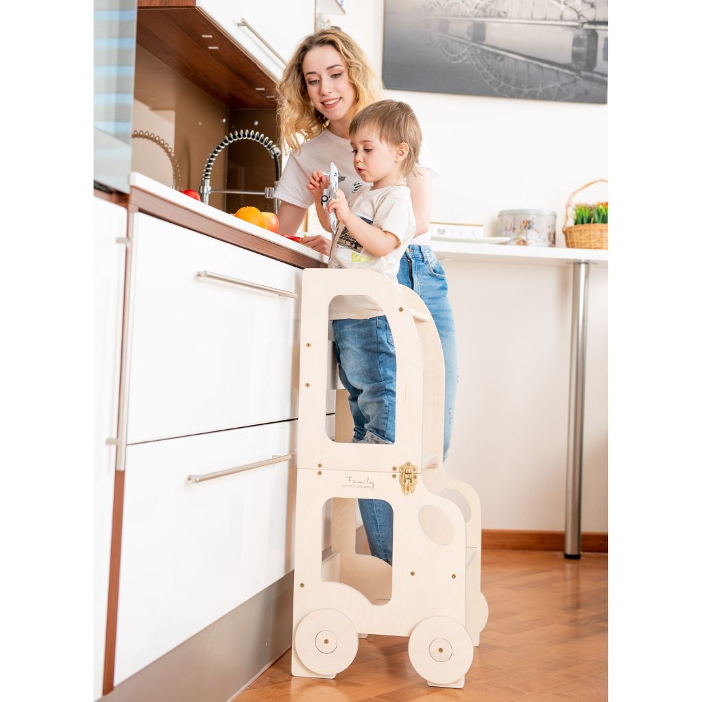 Tour d'Observation 2-en-1 Voiture – Transformable en Table d'Activité