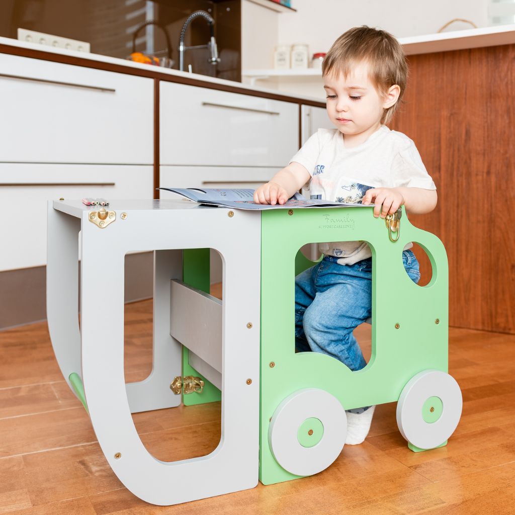 Tour d'Observation 2-en-1 Voiture – Transformable en Table d'Activité
