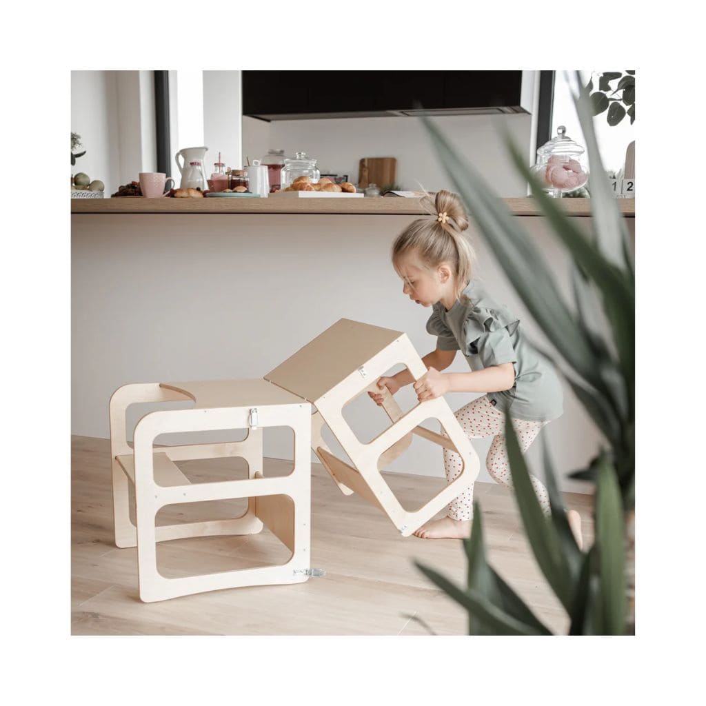 Tour d’Apprentissage Montessori 2-en-1 & Chaise Bébé
