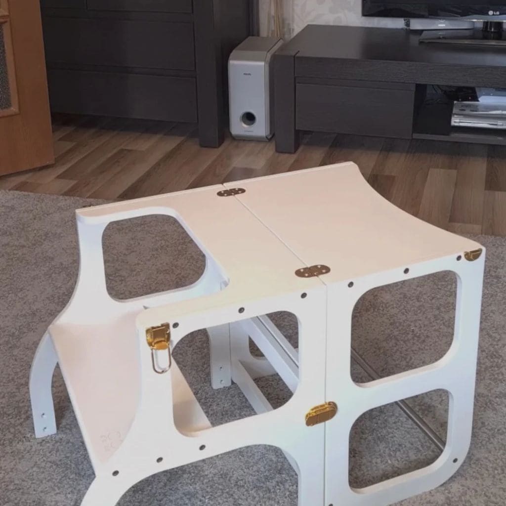 Tour d’Apprentissage Évolutive 2-en-1 STEP’n’SIT® – Blanc