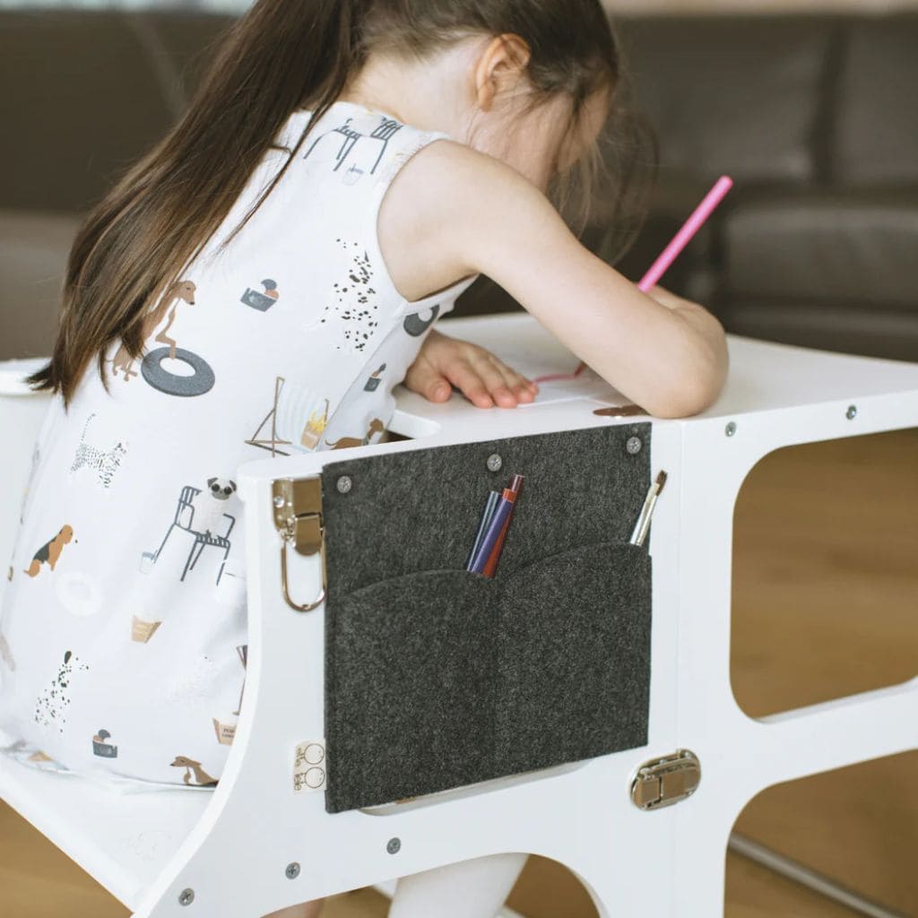 Tour d’Apprentissage Évolutive 2-en-1 STEP’n’SIT® – Blanc
