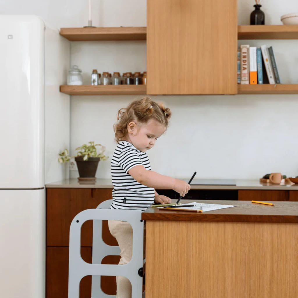 Tour d’Apprentissage Évolutive 2-en-1 STEP’n’SIT® – Blanc