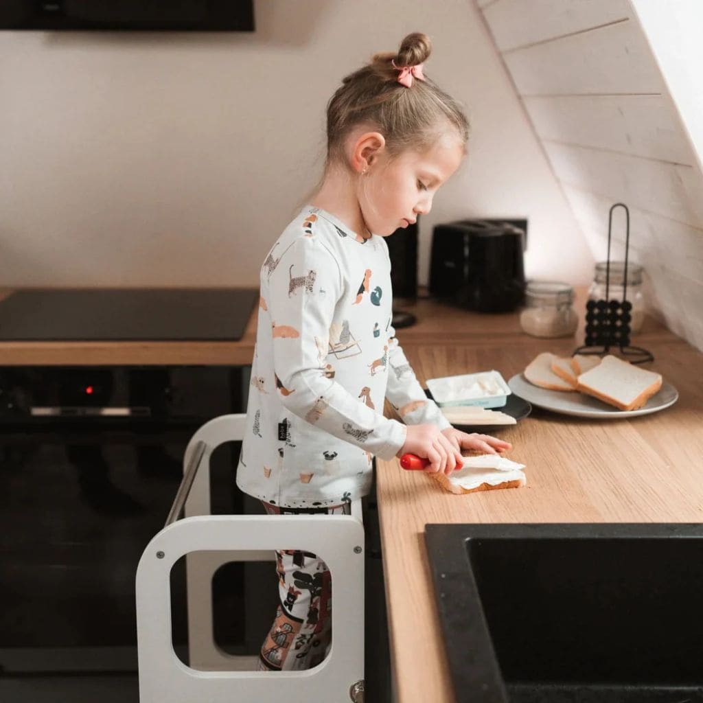 Tour d’Apprentissage Évolutive 2-en-1 STEP’n’SIT® – Blanc