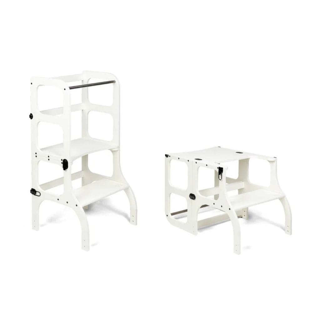 Tour d’Apprentissage Évolutive 2-en-1 STEP’n’SIT® – Blanc