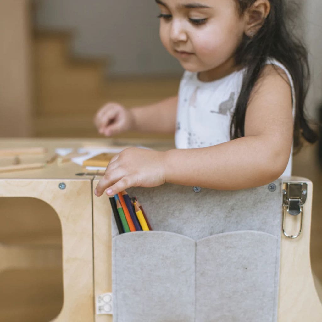 Tour d’Apprentissage Évolutive 2-en-1 STEP’n’SIT® – Bois Naturel
