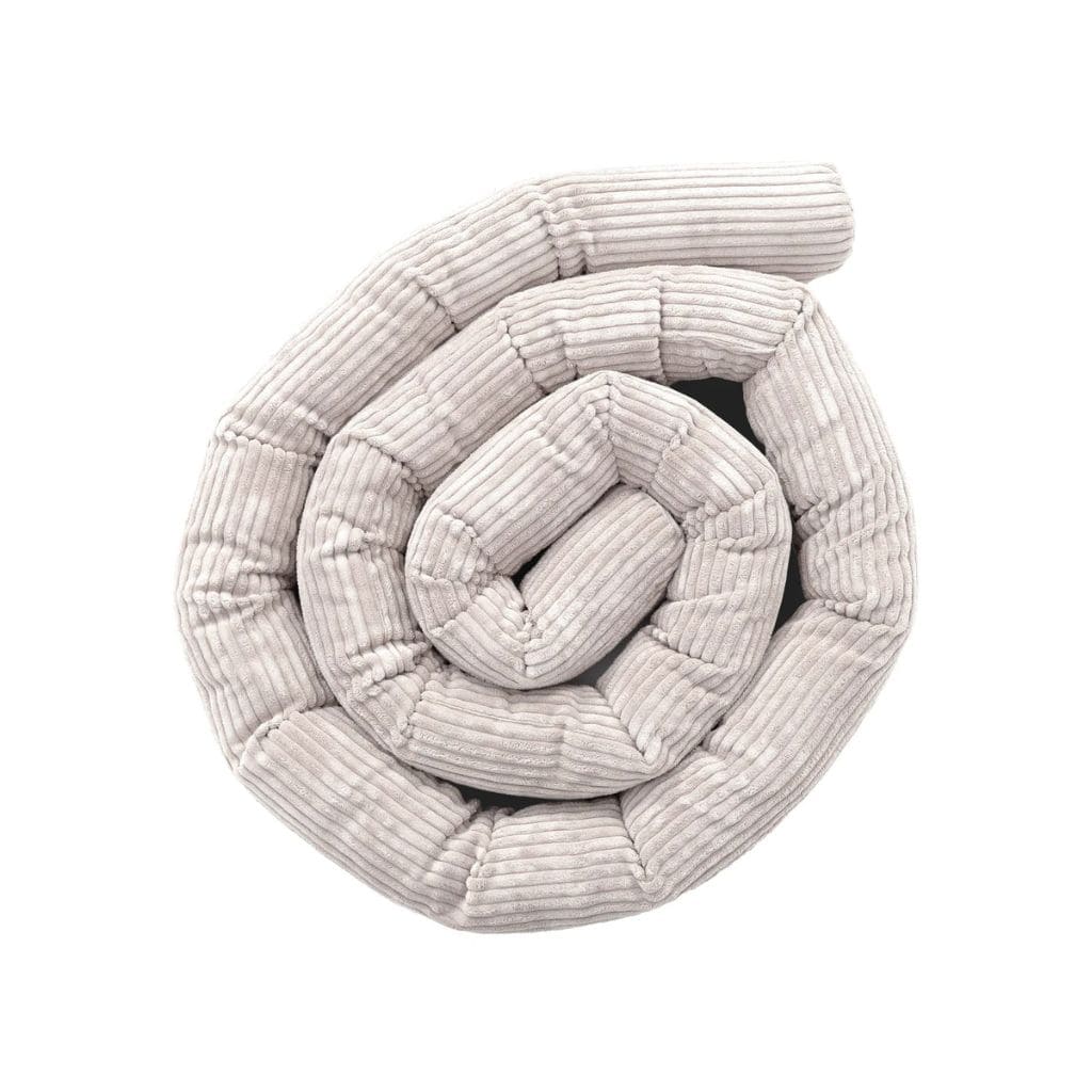 Tour de lit en velours Corduroy – Ecru