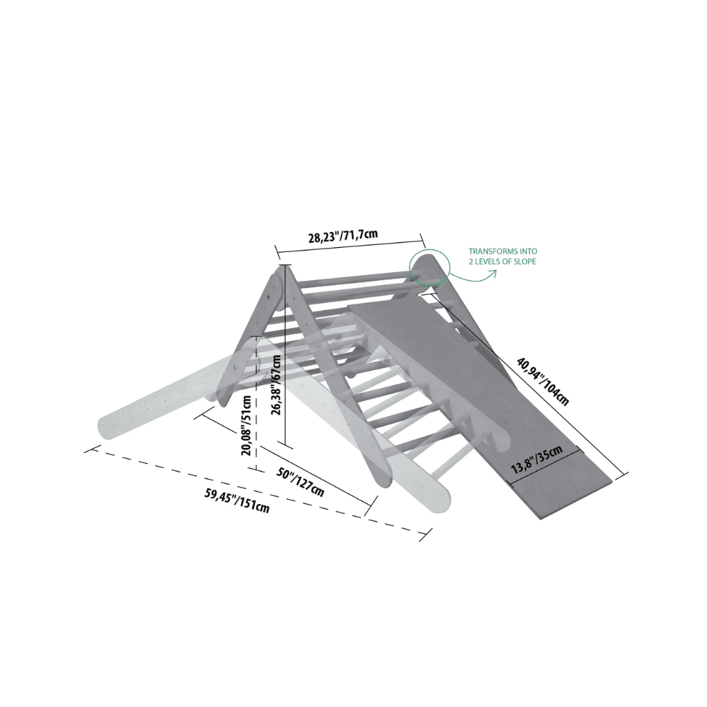 Triangle d'Escalade Montessori avec Rampe
