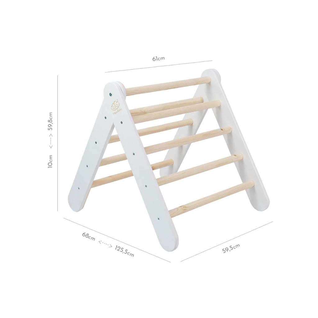 Triangle d’Escalade Pikler Bois Blanc – Jeu Montessori Haut de Gamme