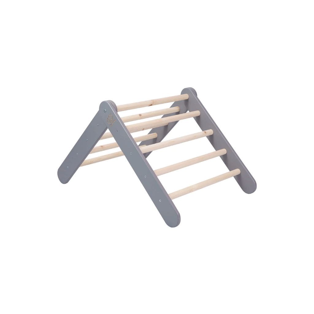 Triangle d’Escalade Pikler Bois Gris – Jeu Montessori Haut de Gamme