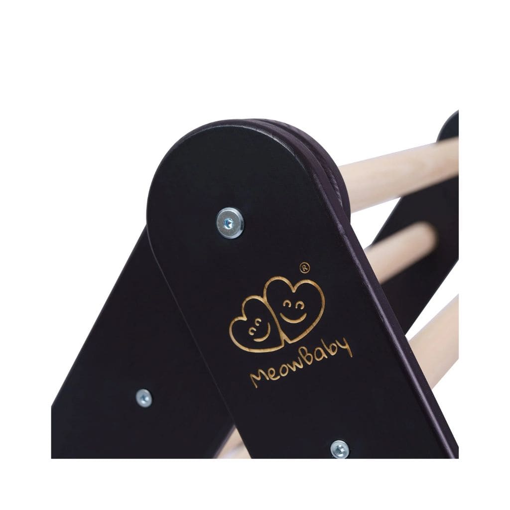 Échelle avec Toboggan & Mur d’Escalade – Noir Montessori