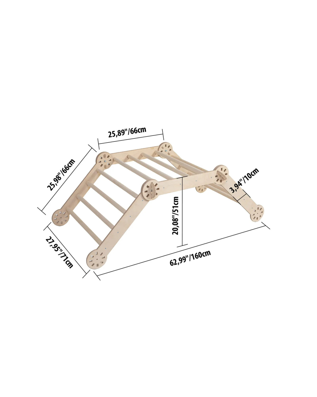 Triangle de Pikler Pliable – Transformable | Montessori House Bed