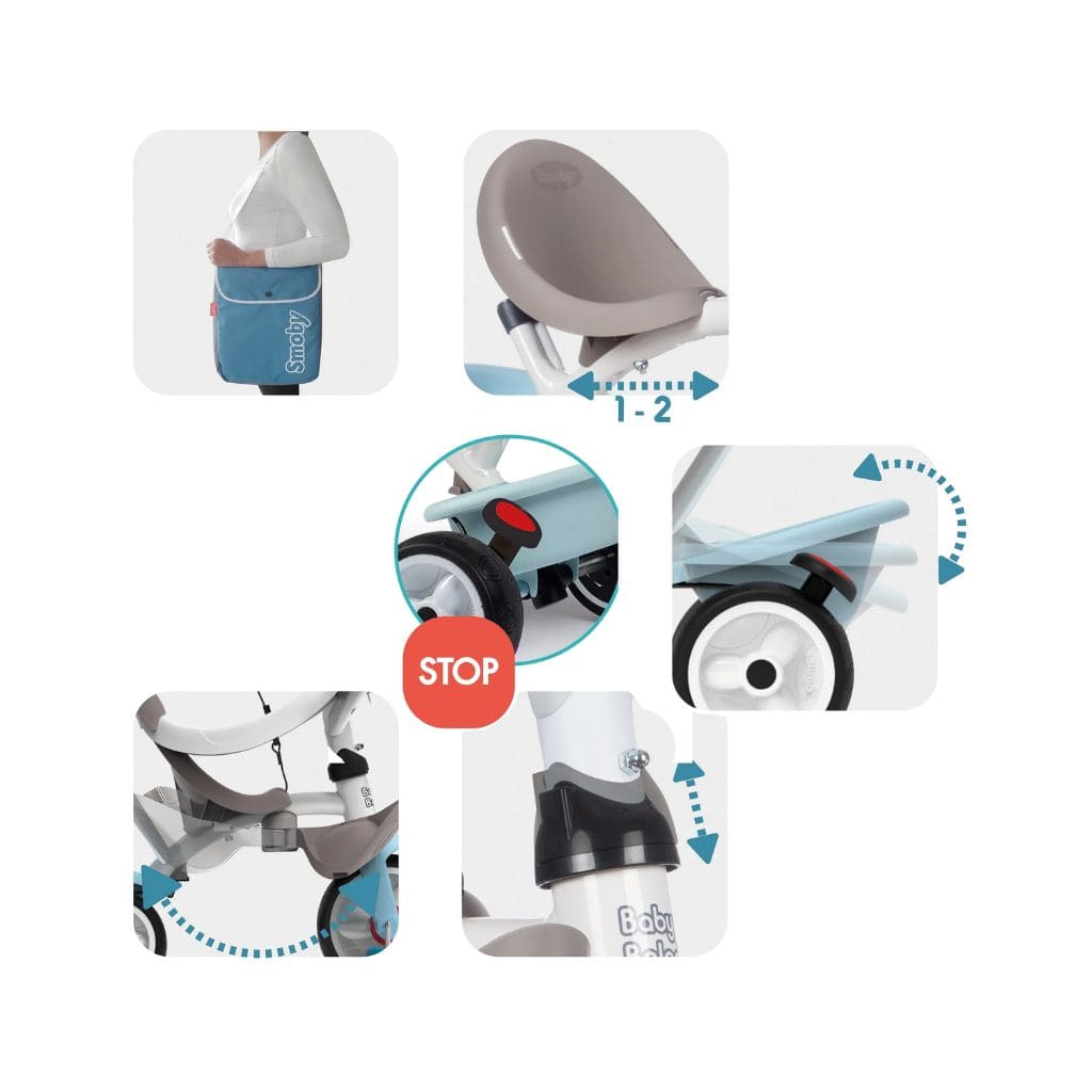 Tricycle Évolutif Luxe Baby Balade Plus - Bleu