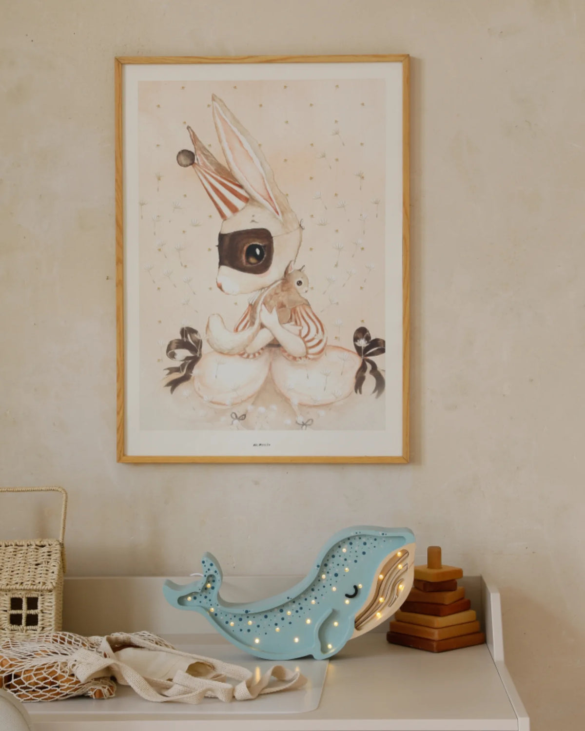 Veilleuse Baleine en Bois de Pin – Montessori pour enfant – photo 2