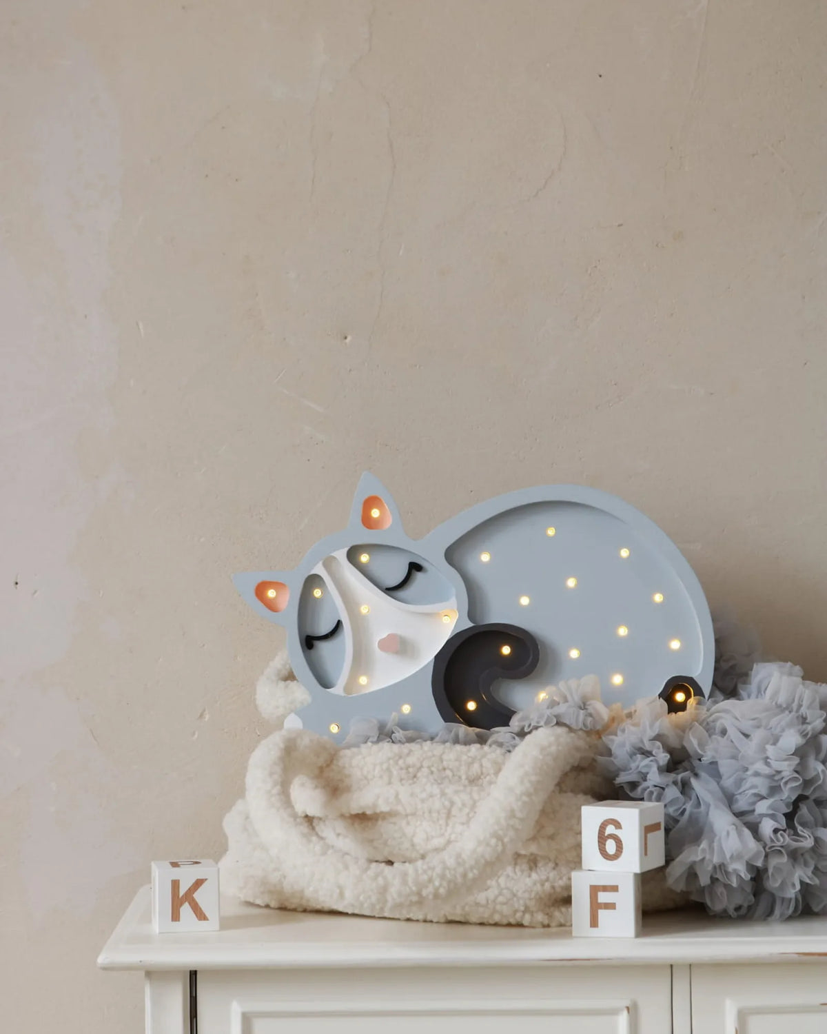 Veilleuse Chat en Bois de Pin Massif Artisanale – Montessori pour enfant – photo 10