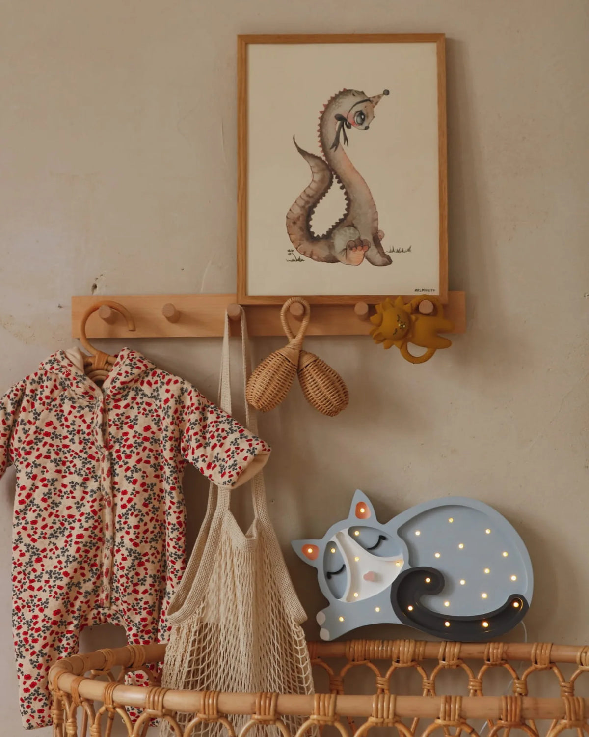 Veilleuse Chat en Bois de Pin Massif Artisanale – Montessori pour enfant – photo 8