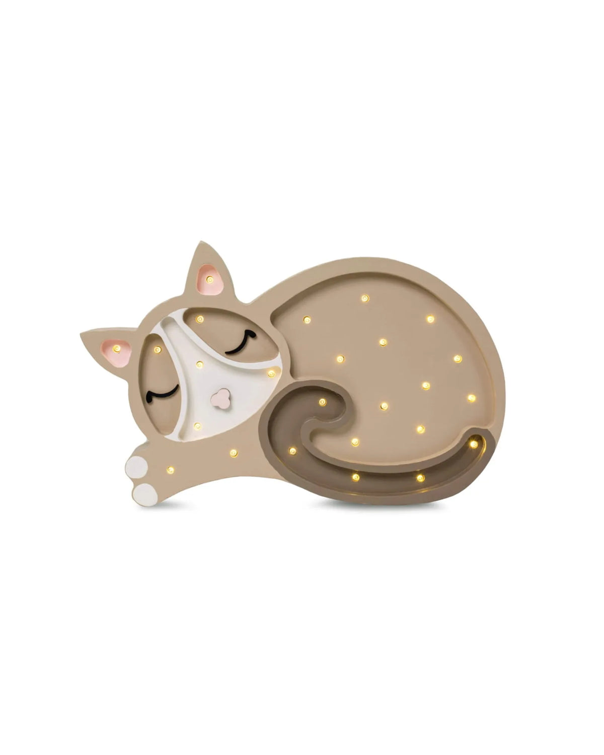 Veilleuse Chat en Bois de Pin Massif Artisanale – Montessori pour enfant – photo 4