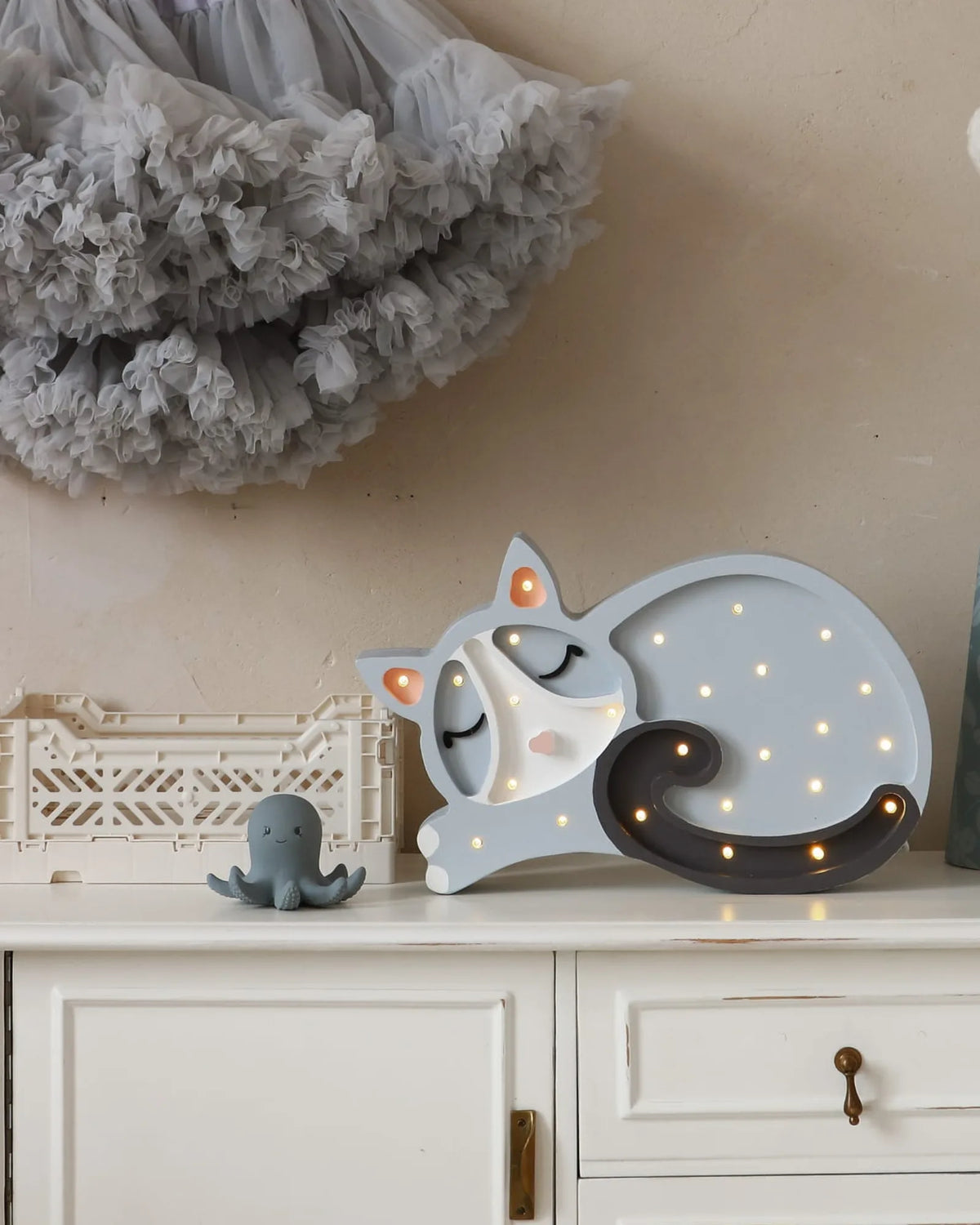Veilleuse Chat en Bois de Pin Massif Artisanale – Montessori pour enfant – photo 5