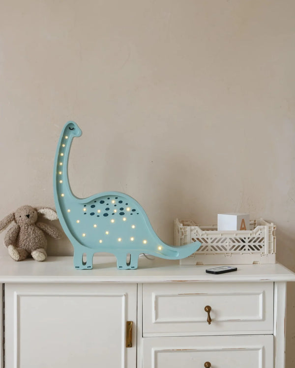 Veilleuse Dino Diplodocus en Bois de Pin – Montessori pour enfant – photo 1