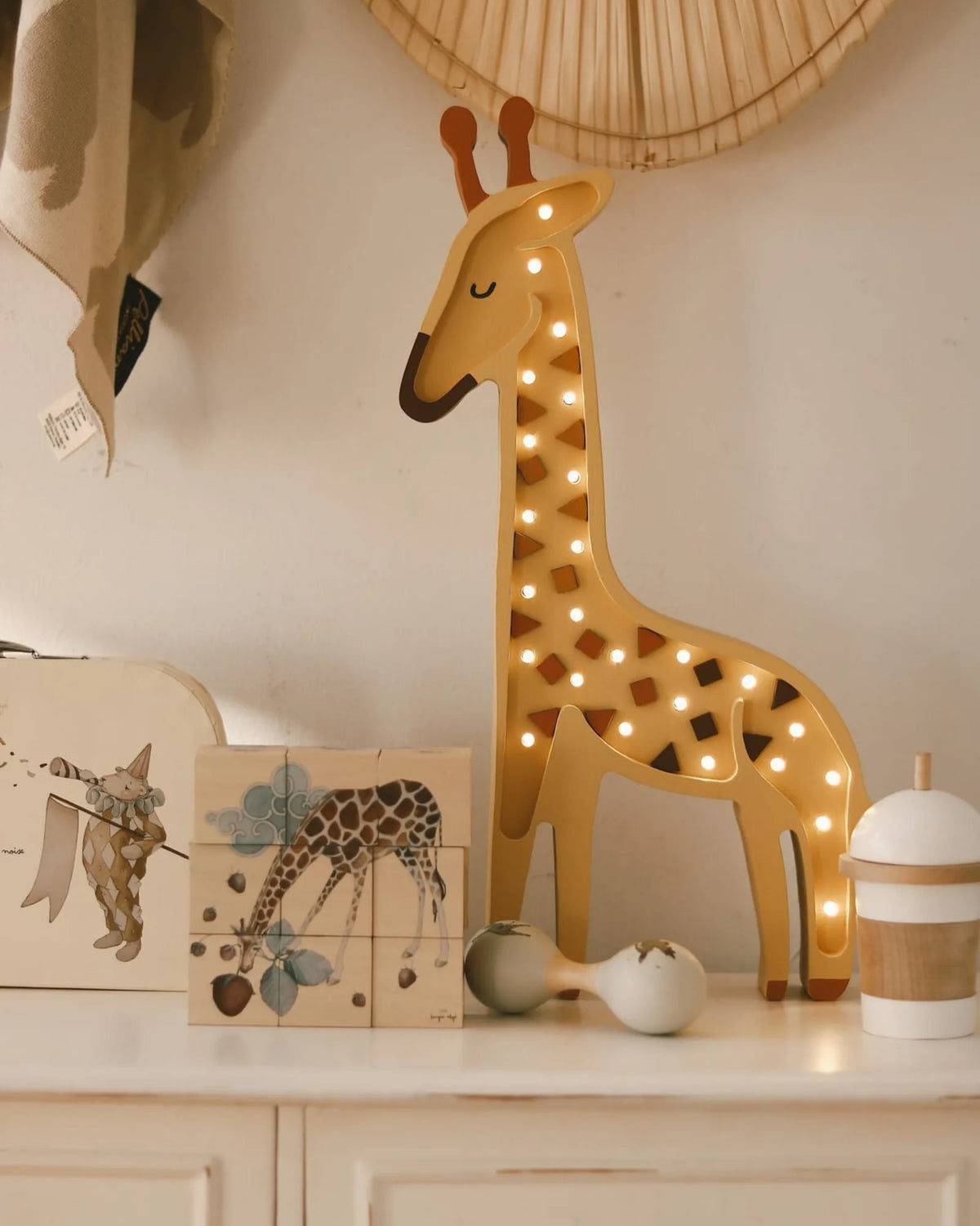 Veilleuse Girafe en Bois de Pin – Montessori pour enfant – photo 6