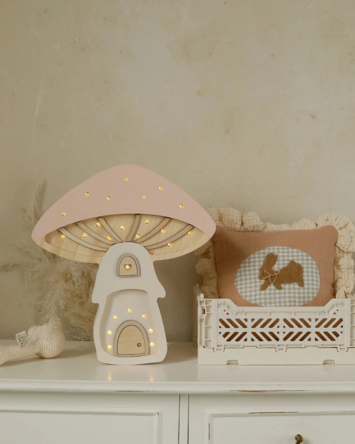 Veilleuse Maison Champignon en Bois de Pin – Montessori pour enfant – photo 9
