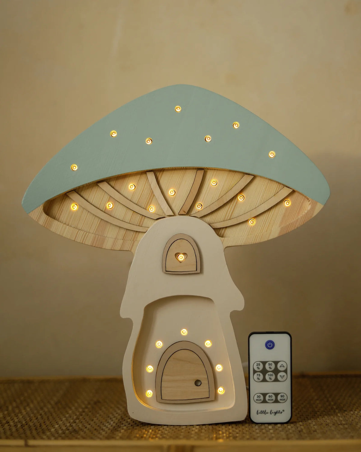 Veilleuse Maison Champignon en Bois de Pin – Montessori pour enfant – photo 17