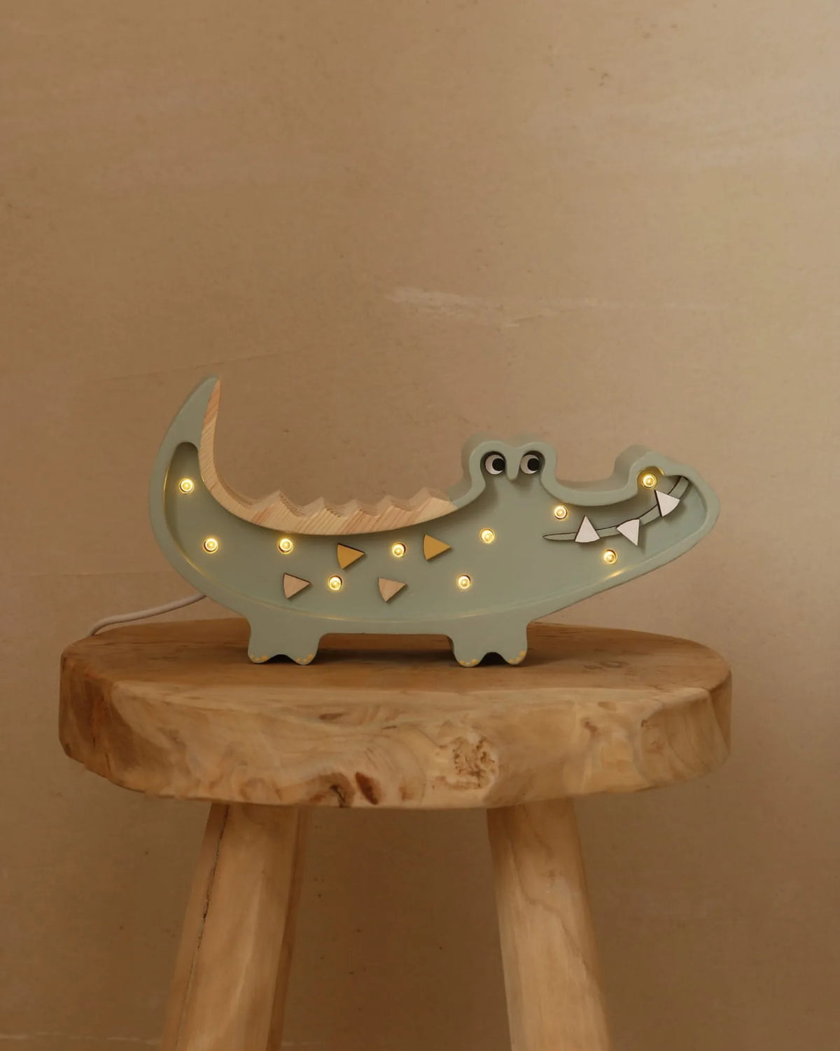 Veilleuse Mini Crocodile en Bois de Pin – Montessori pour enfant – photo 7