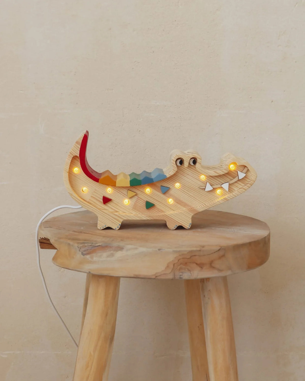 Veilleuse Mini Crocodile en Bois de Pin – Montessori pour enfant – photo 6