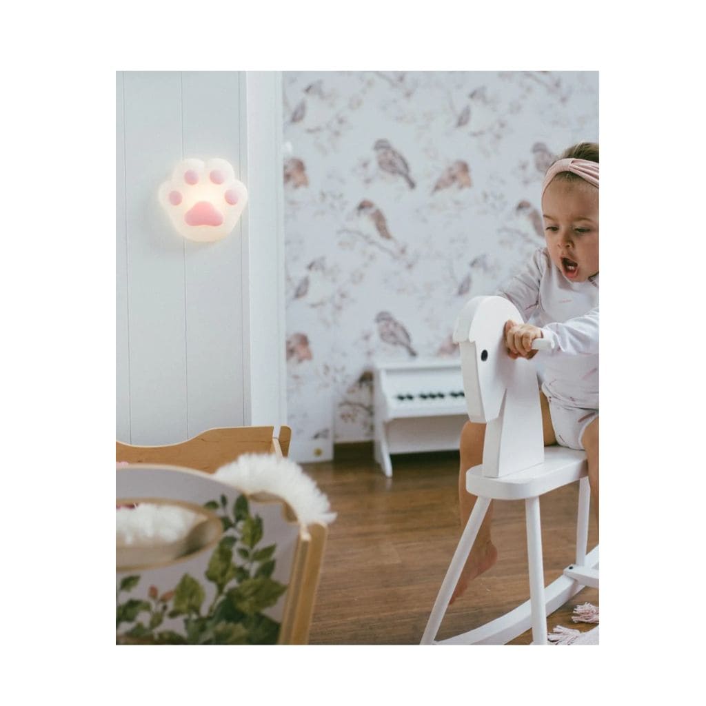 Veilleuse Patte en Silicone Rose