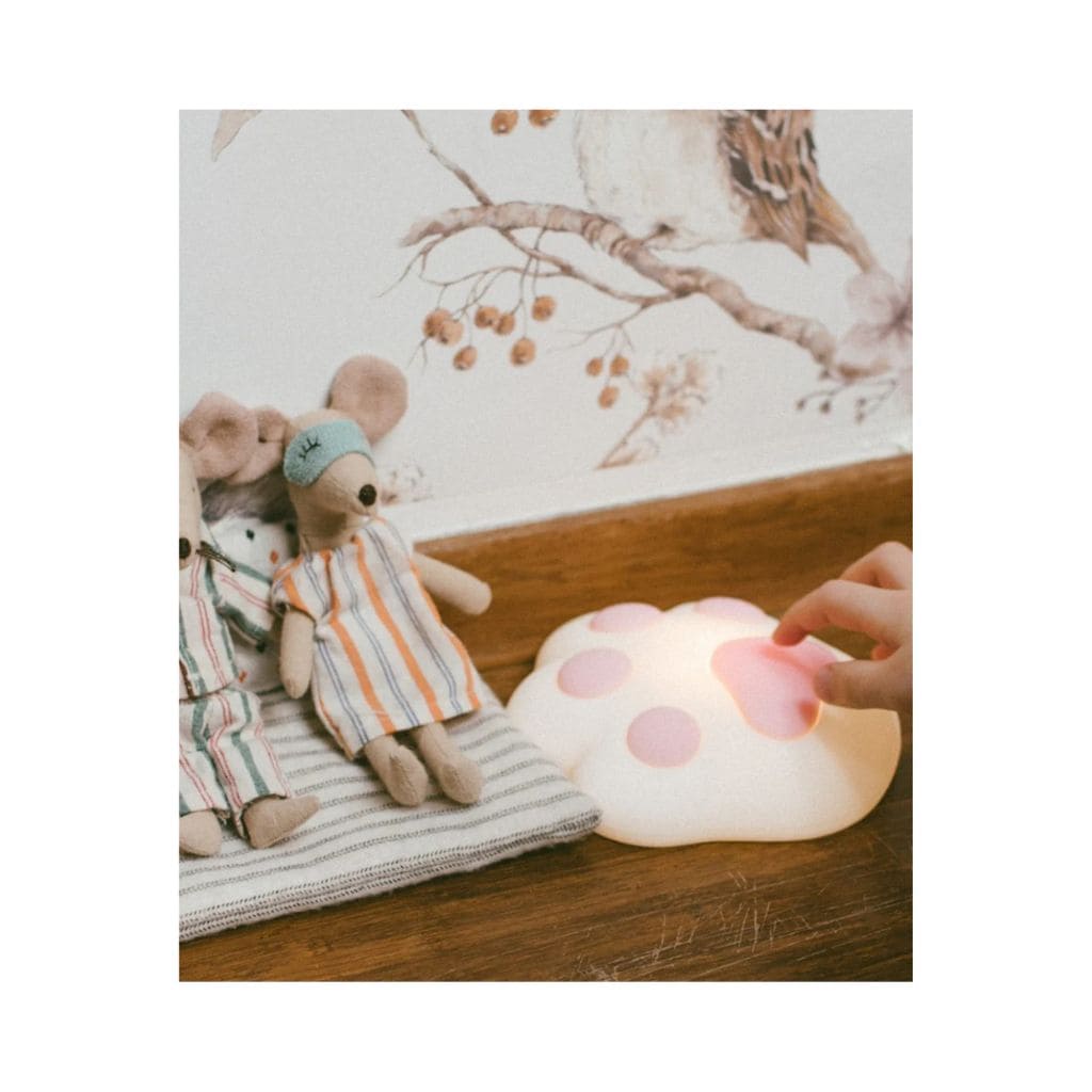 Veilleuse Patte en Silicone Rose