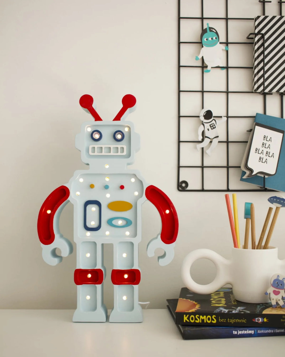 Veilleuse Robot en Bois de Pin – Montessori pour enfant – photo 7