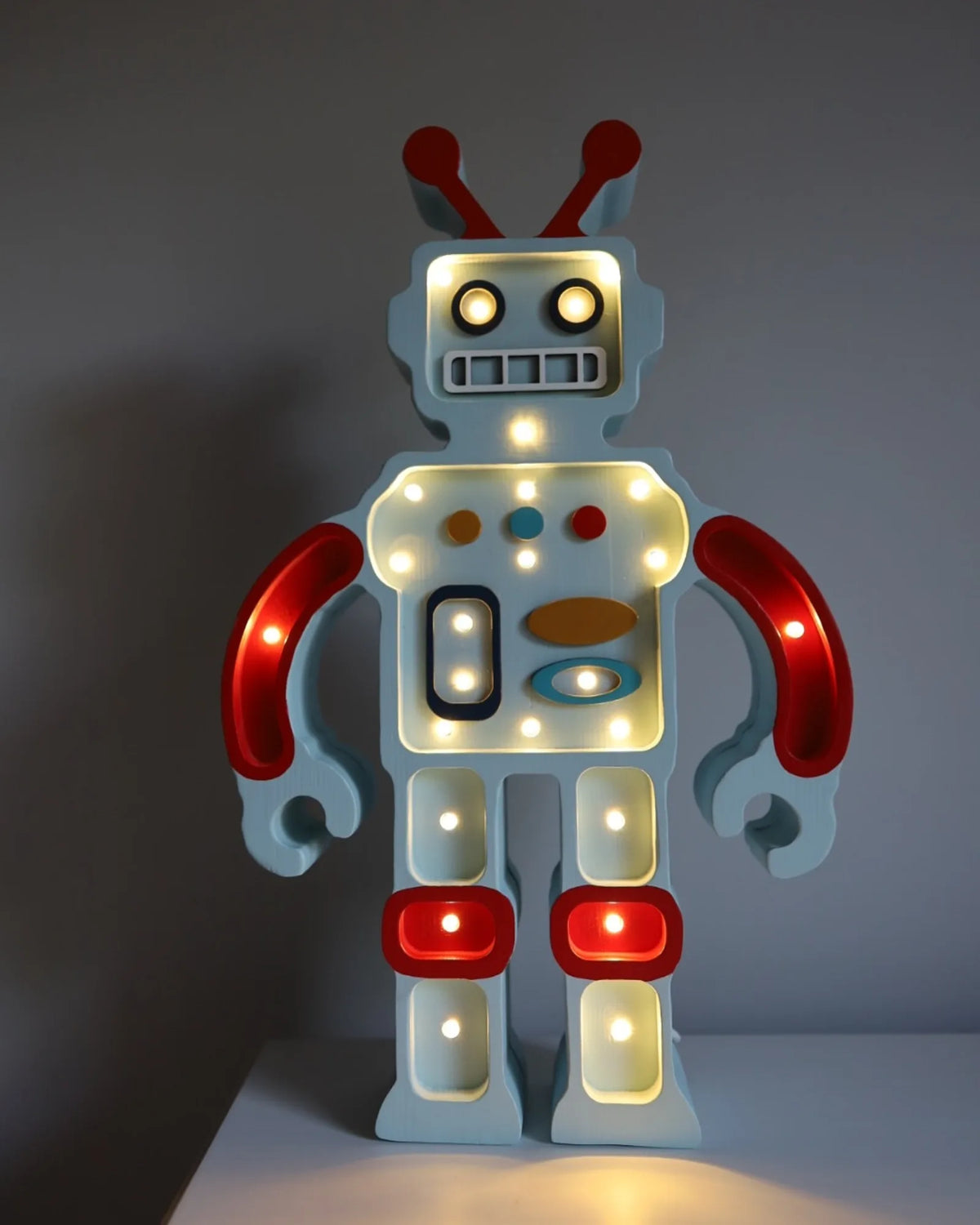 Veilleuse Robot en Bois de Pin – Montessori pour enfant – photo 4