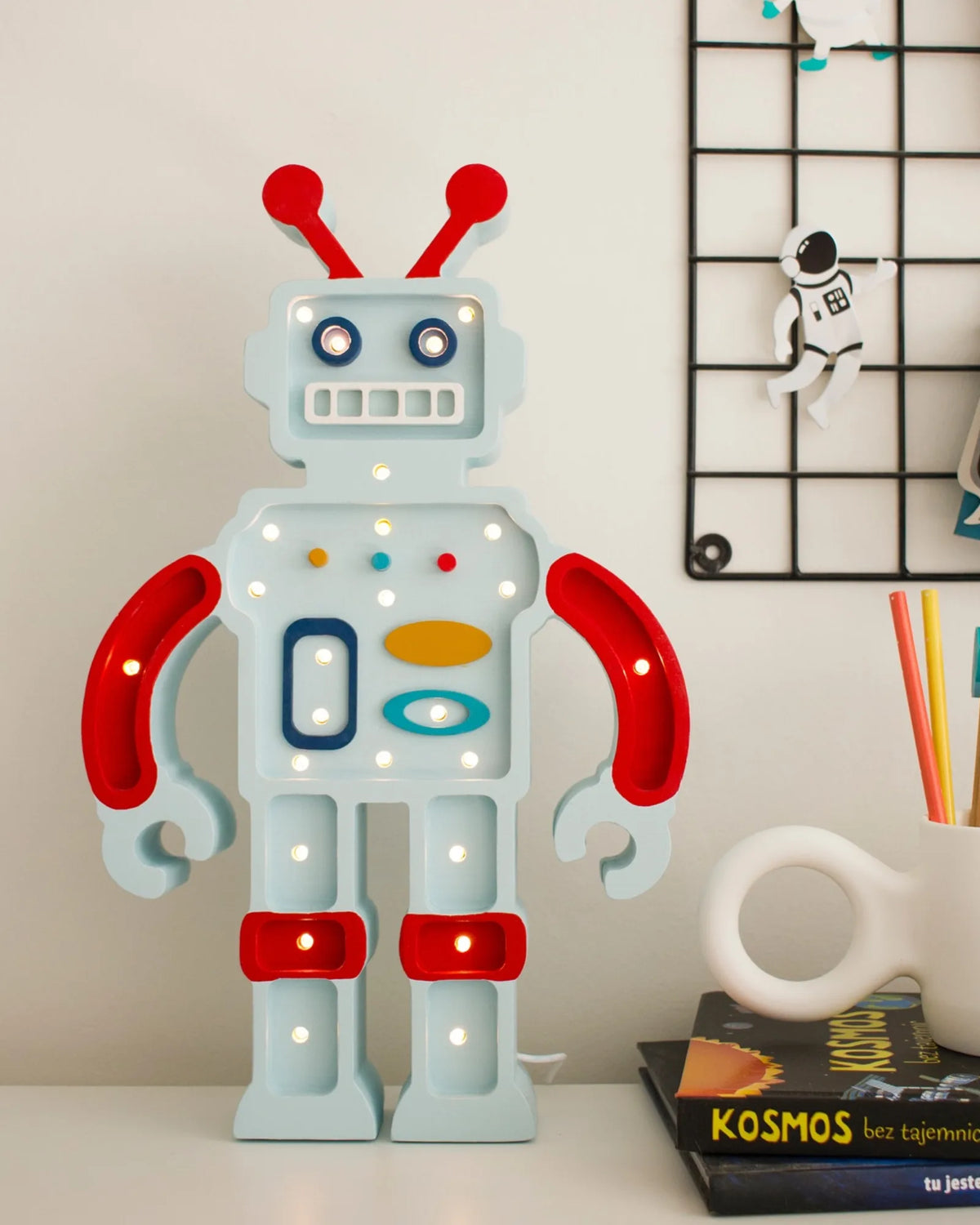 Veilleuse Robot en Bois de Pin – Montessori pour enfant – photo 3
