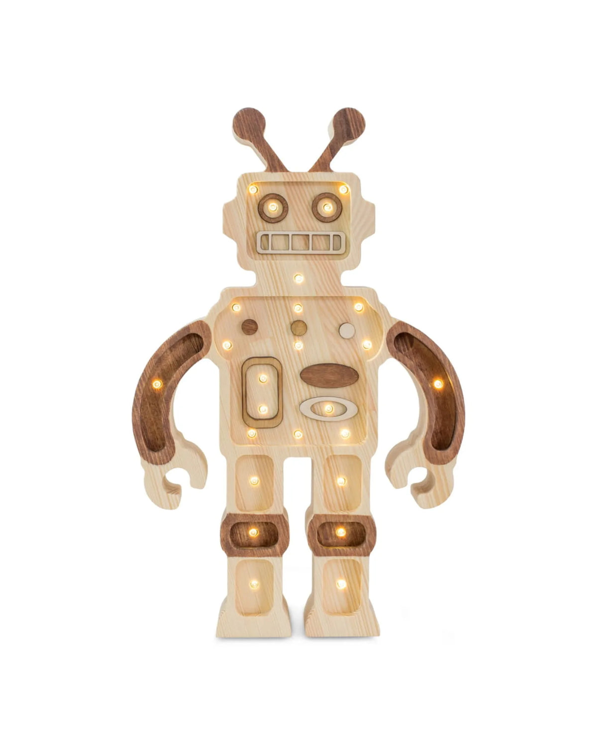 Veilleuse Robot en Bois de Pin – Montessori pour enfant – photo 1
