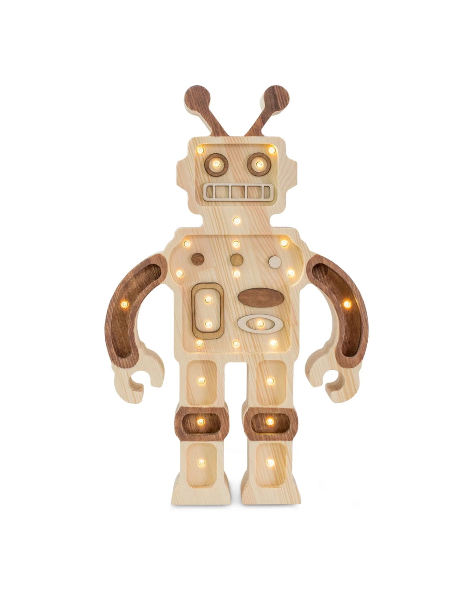 Veilleuse Robot en Bois de Pin – Montessori pour enfant – photo 1