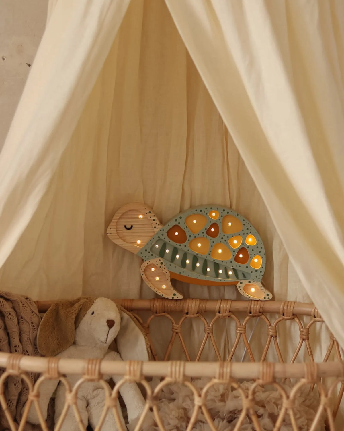 Veilleuse Tortue en Bois de Pin – Montessori pour enfant – photo 8