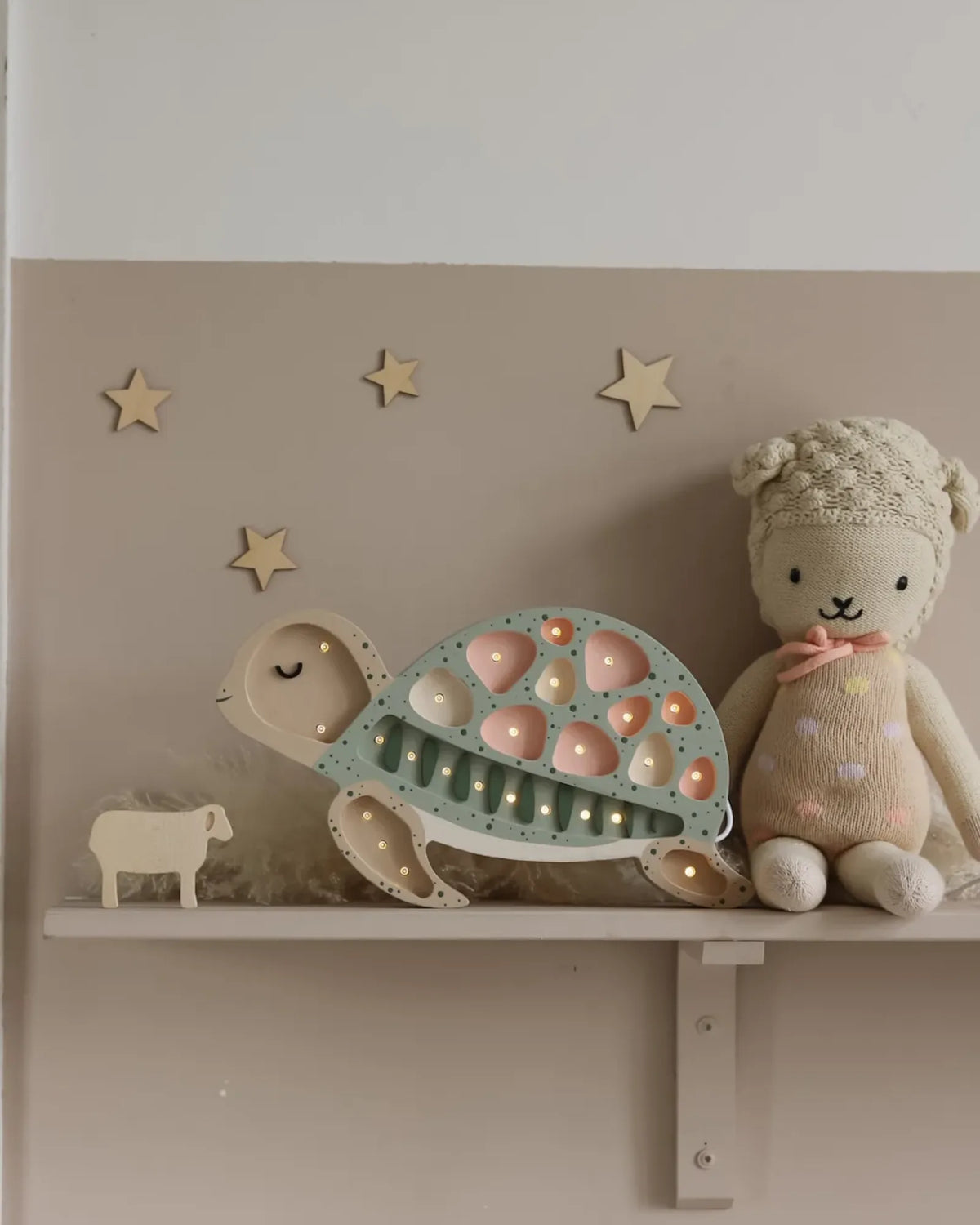 Veilleuse Tortue en Bois de Pin – Montessori pour enfant – photo 6