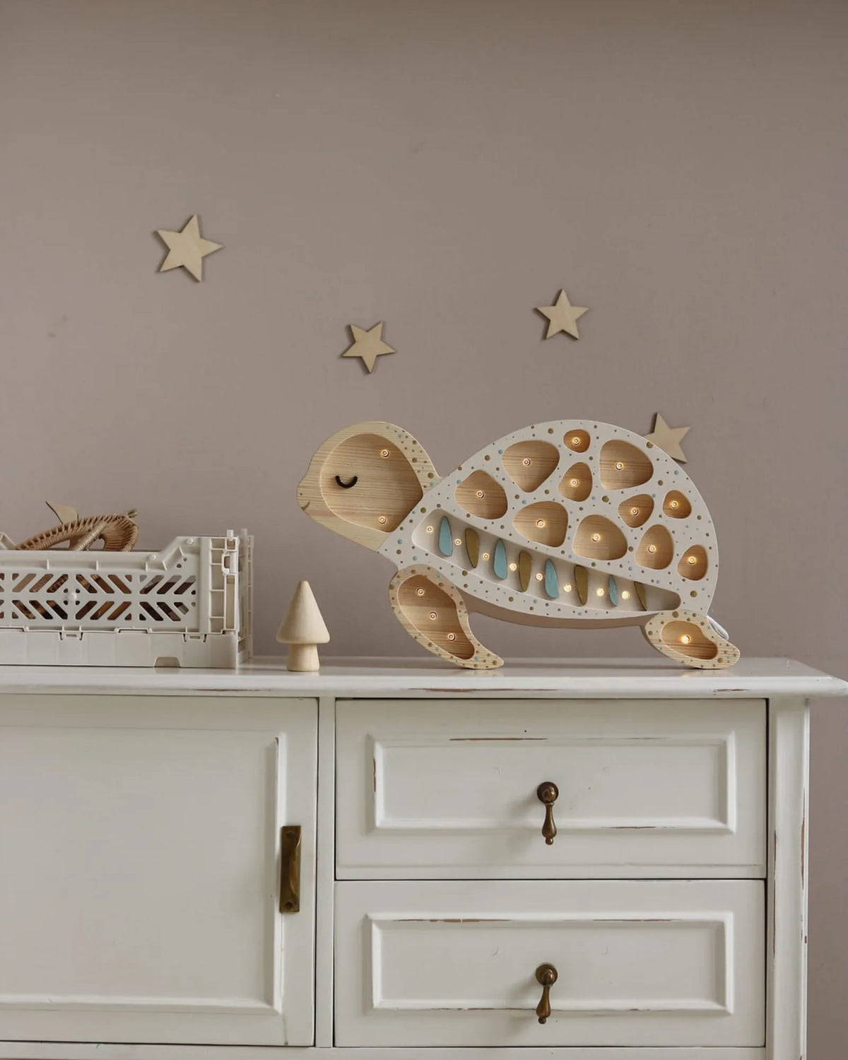 Veilleuse Tortue en Bois de Pin – Montessori pour enfant – photo 11