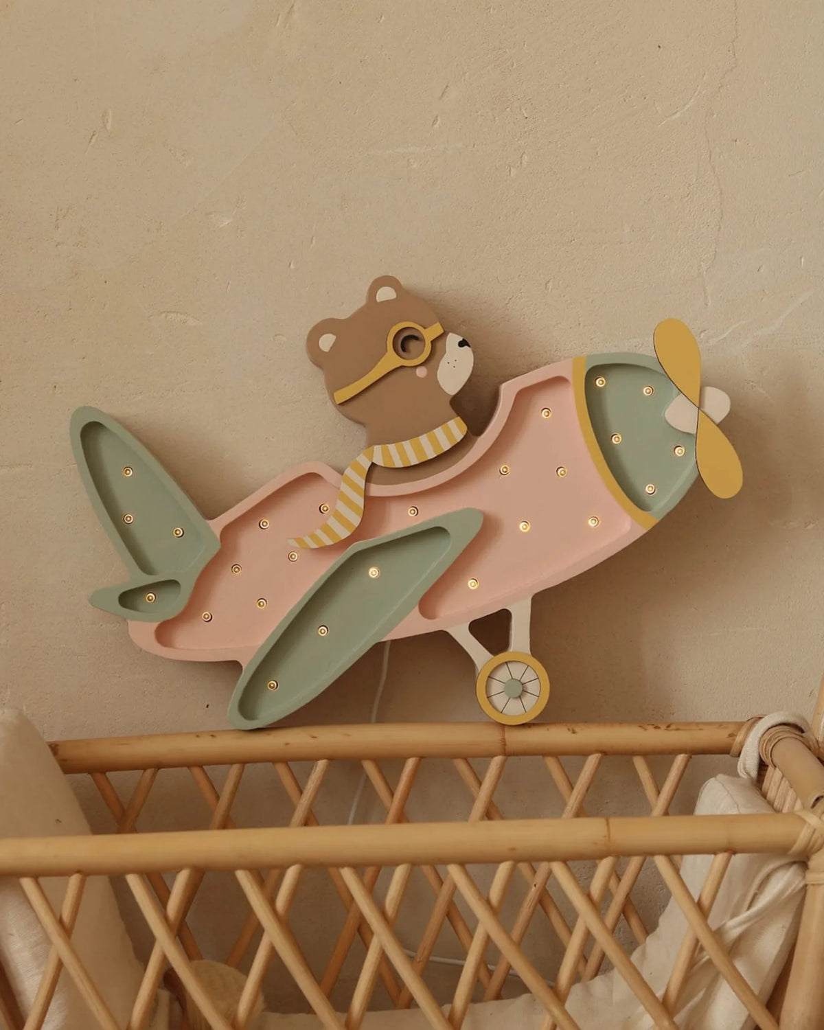 Veilleuse Vintage Aircraft en Bois de Pin – Montessori pour enfant – photo 10