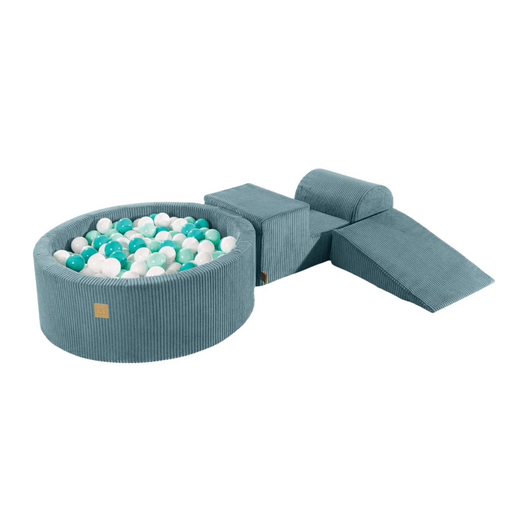 Aire de Jeux Modulable avec Piscine à Balles Turquoise en | Motricidade Tinitto – Fabrication européenne