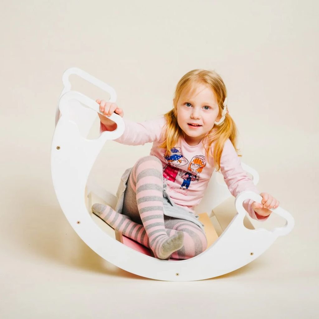 Arche de Motricité Montessori Arc - en - Ciel à Bascule en White / Gelato | toys Tinitto – Fabrication européenne