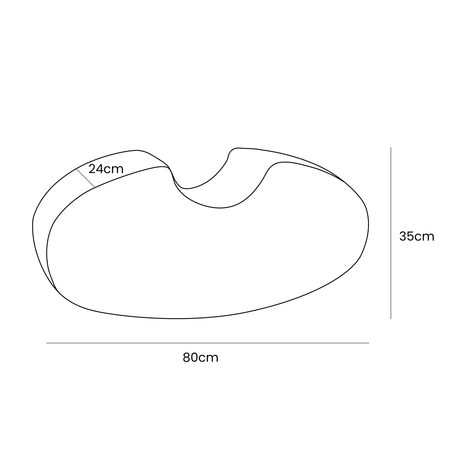 Bean Shape - White Boucle en | Motricidade Tinitto – Fabrication européenne