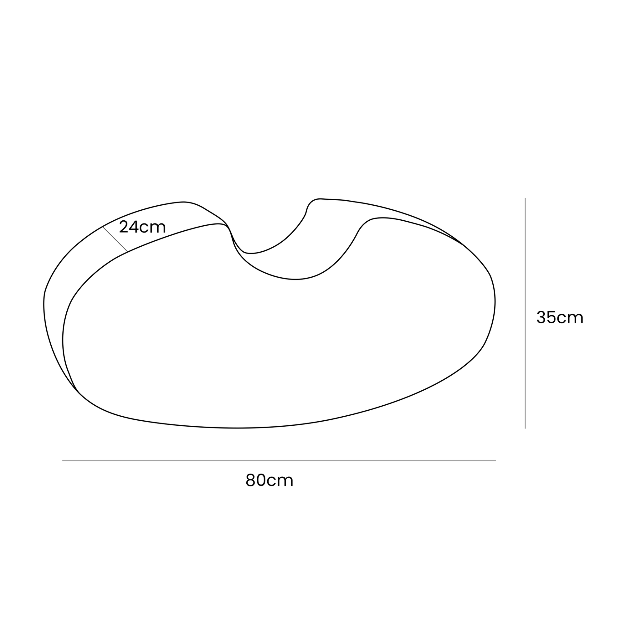 Bean Shape - White Boucle en | Motricidade Tinitto – Fabrication européenne